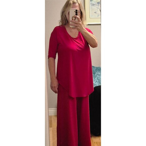 NWOT - SYMPLI  Red Crew Tunic with 3/4 sleeve - 10 - Picture 2 of 9